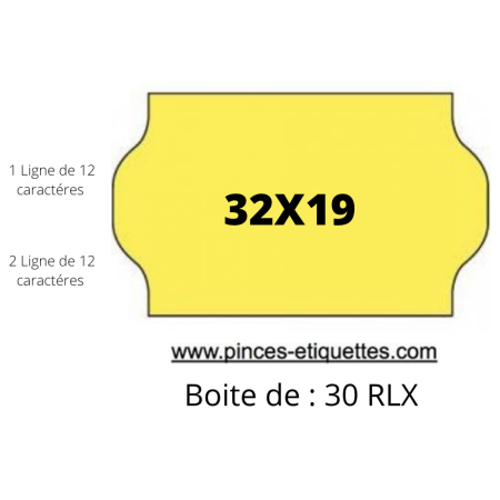 ÉTIQUETTES Meto 32X19 mm ROUGE VERT JAUNE Universelles POUR 32X19