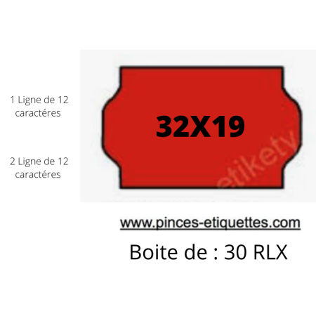 ÉTIQUETTES Meto 32X19 mm ROUGE VERT JAUNE Universelles POUR 32X19