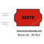 ÉTIQUETTES Meto 32X19 mm ROUGE VERT JAUNE Universelles POUR 32X19