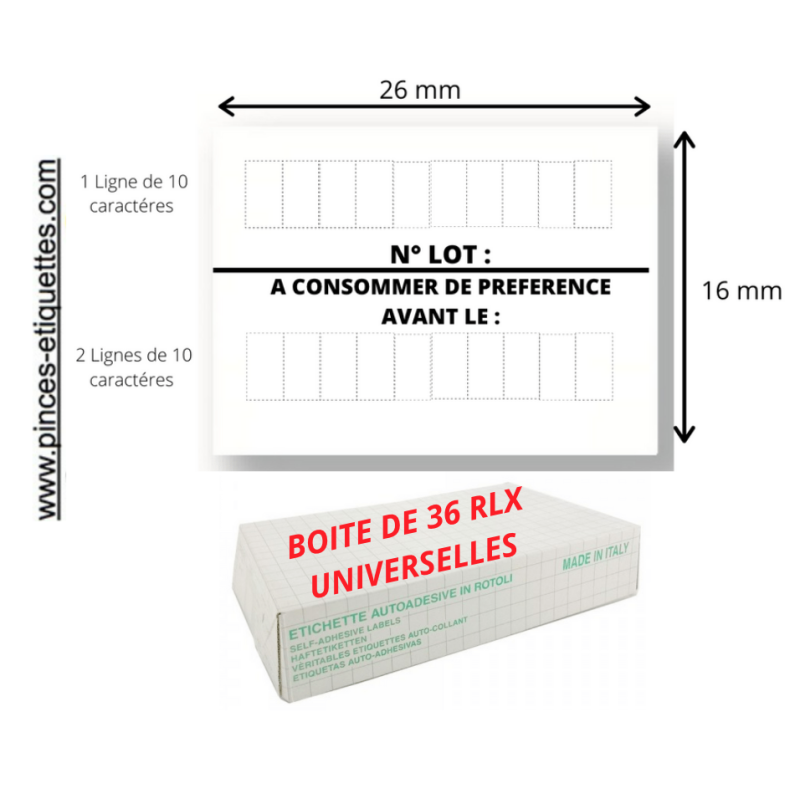 Etiquette prix 32x19 blanches pour pince Meto 3219 - Etiquettes-Expert