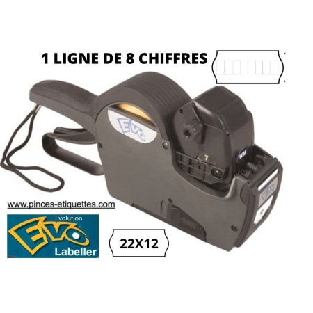 Etiqueteuse 22X12 PAS CHER 8 chiffres compatible METO TOVEL 2212