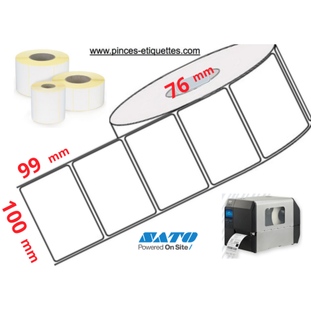 ETIQUETTES  THERMIQUE ECO ROULEAUX 100 X 99 MM POUR IMPRIMANTE THERMIQUE