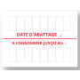 Etiqueteuse ROULEAUX DATE ABATTAGE DATE ABATTU LE DATE A CONSOMMER