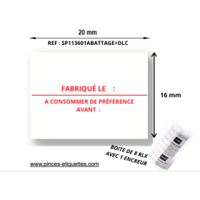 Étiquettes Etiqueteuse1136 FABRIQUÉ LE A CONSOMMER DE PREFERENCE AVANT
