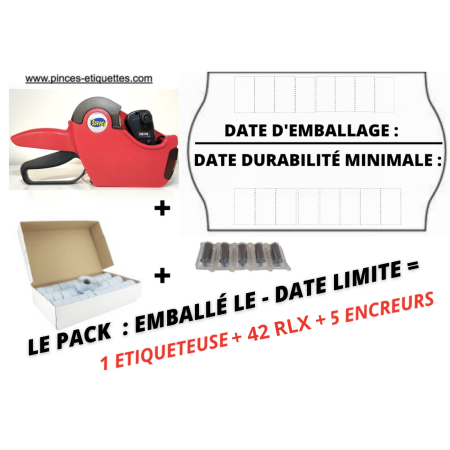 DATTEUSE pour DATE D'EMBALLAGE - DATE LIMITE DE CONSOMMATION emballé