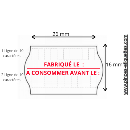 Étiquettes FABRIQUÉ LE + A CONSOMMER JUSQU'AU POUR CUISINE