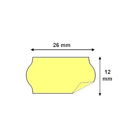 Étiquettes 26x12mm Amovibles Fluo pour Étiqueteuse Kendo 26