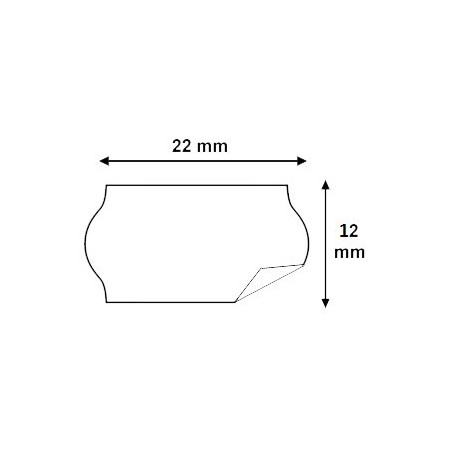 Étiquettes 22x12mm Blanches pour Étiqueteuse Samark 22