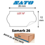 Samark 26 N° LOT  SATO 36 ROULEAUX ETIQUETTES 26x12  Pince étiqueteuse