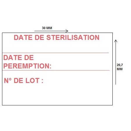 Etiquettes de stérilisation pour Sato PB3