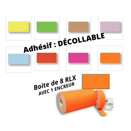 Etiquettes Décollable Couleurs Compatibles Etiqueteuses 1131 Avery Denisson 20x11mm