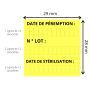 Étiqueteuse Date Stérilisation autoclave péremption produit stérilisé