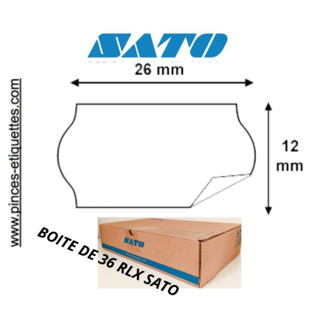 KENDO 26 SATO METO ROULEAUX ETIQUETTES 26x12 Blanche Pince étiqueteuse