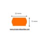 Étiquettes 22x12mm Fluo Orange UNIVERSELLE METO TOVEL PRINTEX COMPACT