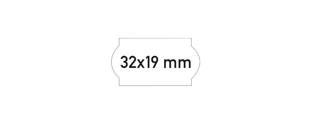 Etiquette prix 32x19 blanches pour pince Meto 3219 - Etiquettes-Expert